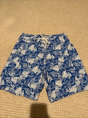 Men's Tropical Floral Swim Shorts - Blue Trunks Surf & Swim Co.